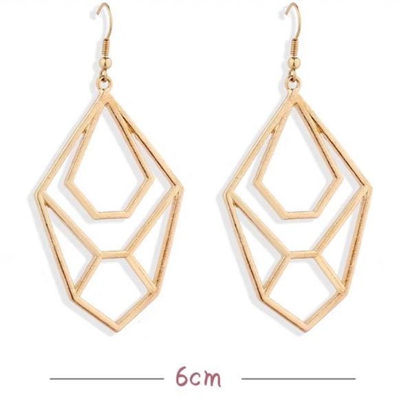 ❣️$25/3❣️Huge Art Deco Dangle Earrings - Picture 3 of 9